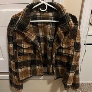 Plaid Sherpa Jacket